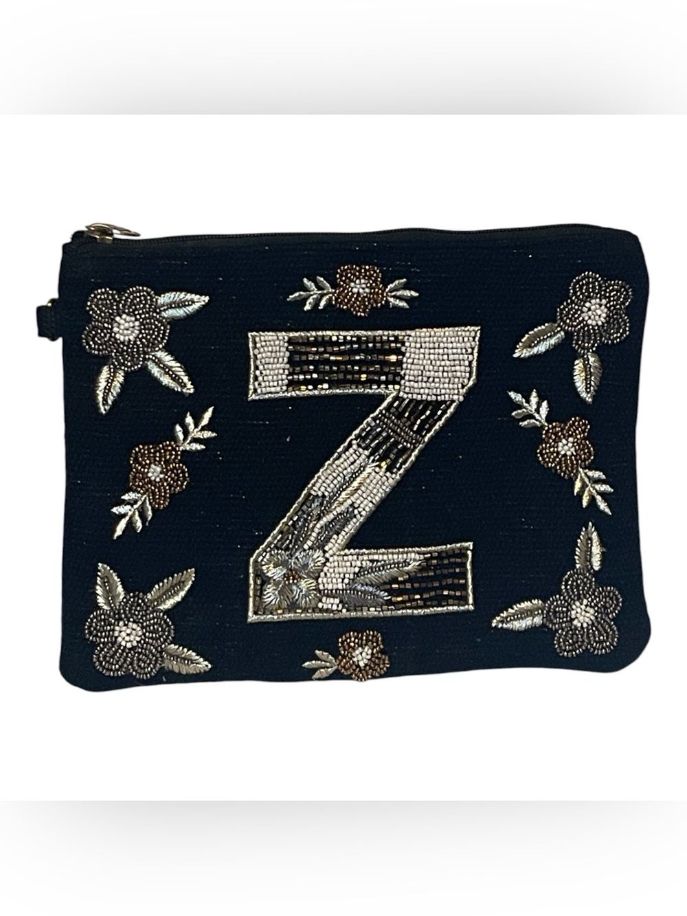 America & Beyond Black Beaded Wristlet